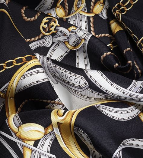 gucci horse gear silk scarf|Gucci scarf unisex.